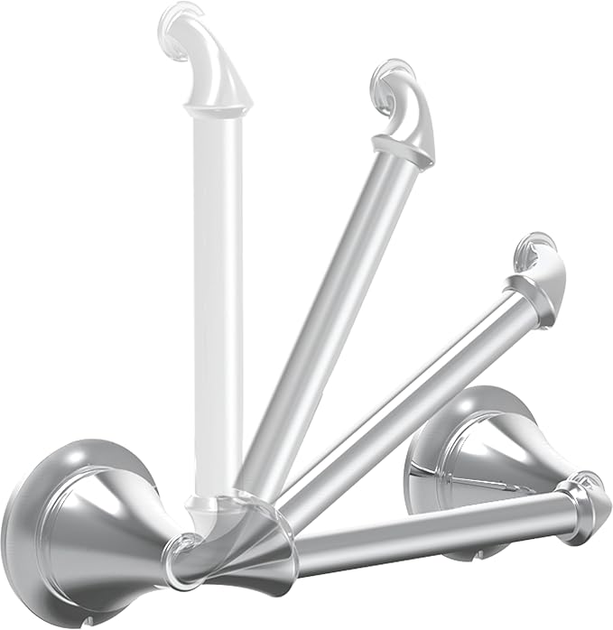 DELTA FAUCET 79450 Linden Wall Mount Pivot Arm Toilet Paper Holder Bath Hardware Accessory in Polished Chrome