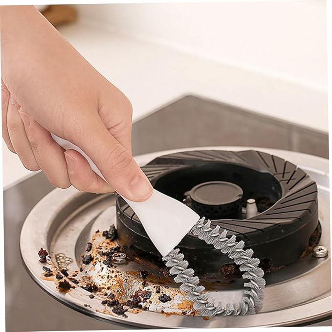 2pcs Multi-Function Crevice Cleaning Brush Set Grout Cleaner Ergonomic Handle for Kitchen Bathroom and Hard Reach Areas Soft Brush Tools for Household Cleaning
