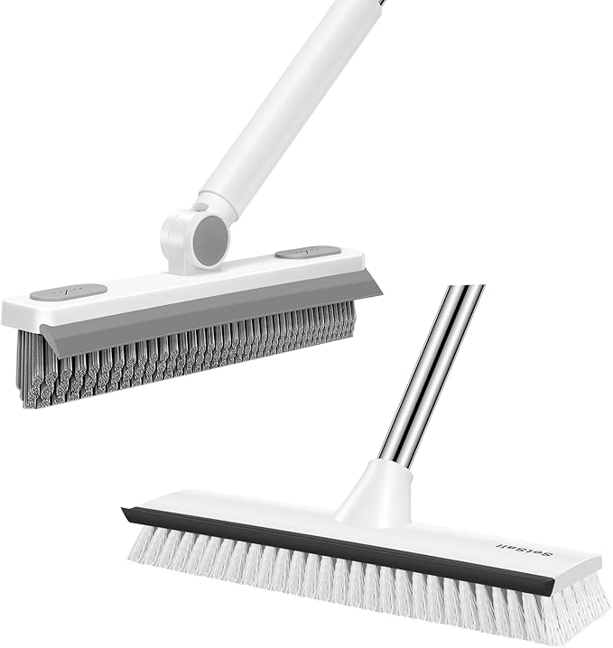 SetSail V-Shaped Scrub Brush and Floor Scrub Brush, V-Shaped Grout Cleaner Brush Swivel Grout Brush Stiff Bristle Grout Scrubber for Bathroom