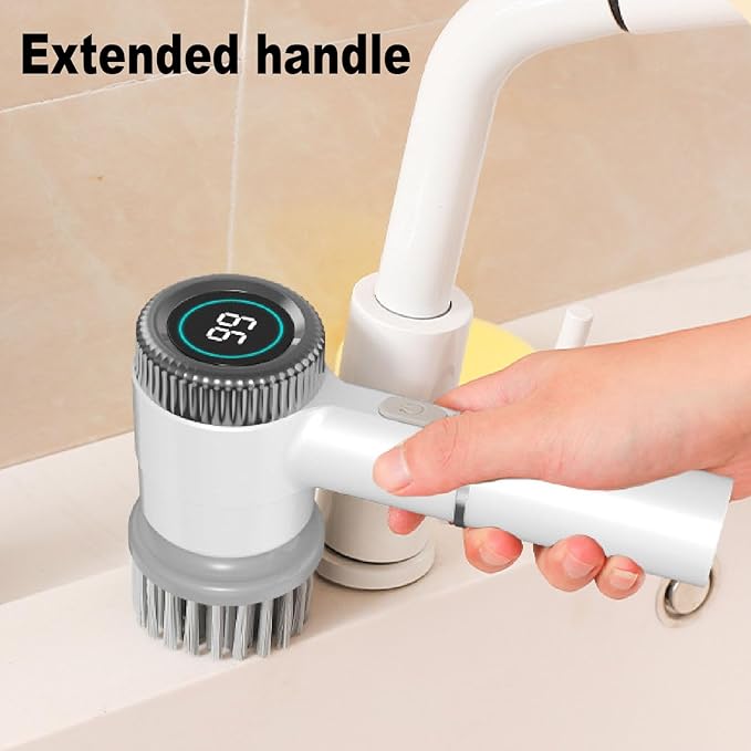 Multifunctional Cordless Electric Cleaning Brush - 3 Speed Shower Scrubber for Effortless Kitchen and Bathroom Cleaning