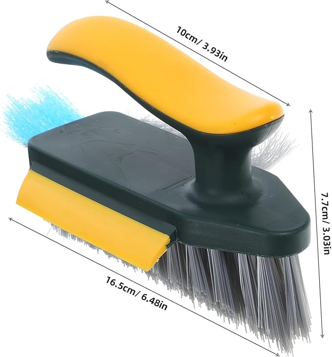 Mikinona Groove Gap Track Cleaning Brush with Bristles Ergonomic Handle Anti-Skid Scrub for Window Door Crevice Grout Shower Drain Sink Cleaning