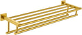 Angle Simple Towel Rack for Bathroom, SUS 304 Stainless Steel Hand Towel Holder with Shelf, Brushed Dark Gold, 27.56 Inches