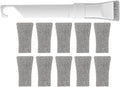 jojofuny Multi-Purpose Crevice Cleaning Brush Set with Scraper, Small Kitchen and Sink Brushes for Deep Detail Cleaning of Grout, Corners, and Tight Spaces – 10 Replacement Pads Included