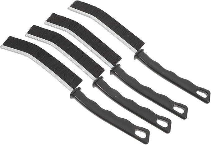 4pcs Hard Bristle Crevice Brush Set Non-Slip Handle, Multifunctional Gap Scrub Cleaner for Kitchen, Bathroom, Tile, and Window Cleaning