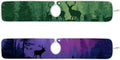 2 PCS Kitchen Sink Splash Guard 30 Inch Faucet Mat for Kitchen Sink Bathroom Sink Faucet Absorbing Drip Drain Mat Pad Microfiber Soft Washable Purple and Green Stag Forest Trees