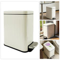 Small Bathroom Trash Can with Lid,6 Liter / 1.6 Gal Slim Trash bin/Step Pedal/Soft Close, Stainless Steel Garbage Can for Bedroom, DlY Air Freshener Sheets/Removable Inner Bucket