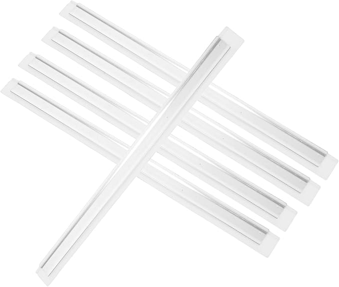 TOYANDONA 6pcs Aluminum Alloy Frame Silicone Rubber Squeegee Blades 29x2cm Replacement Inserts for Shower Glass Doors Window Cleaning Tool for Bathroom Glass