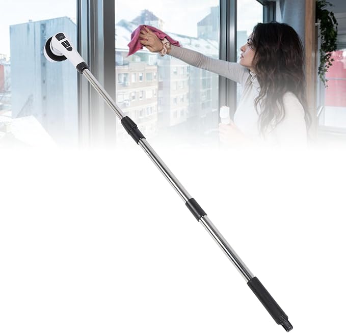 Electric Rotate Scrubber, Cordless Bathroom Scrubber Cleaning Brush with Multiple Heads Extension Pole Shower Cleaning Brush Adjustable & Detachable Handle for Bathroom Kitchen
