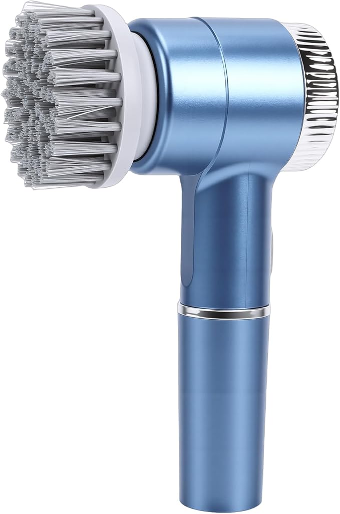 Diydeg Electric Spin Scrubber, Rechargeable Cordless Cleaning Brush, Water Proof Shower Scrubber with 5 Replaceable Brush Head and 3 Speed Setting for Bathroom, Kitchen and Window