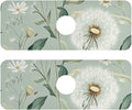 Sage Green Dandelions Kitchen Sink Splash Guard Faucet Mat Diatomite Absorbent Pad for Bathroom RV 14.7x5.4in 2PCS water