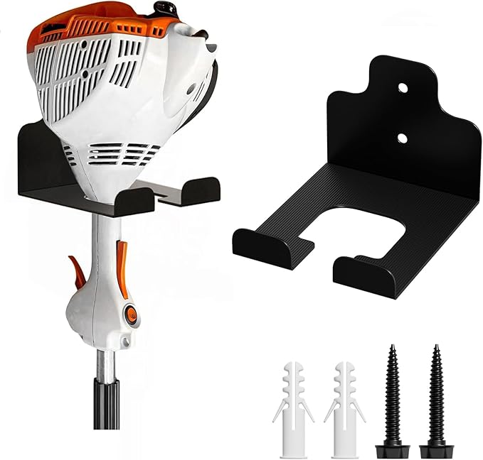 Garage Organizer Trimmer Rack, Garden Power Tool Hanger Weed Whackers Holder Wall Mounted for Grass Trimmer, Hedge Trimmer, Garage Trimmer, Garden Tools,1 Pack