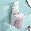Toothbrush Holder Suction Cup Set, sgzscl Bathroom Storage Organizer Space Saving for Family Members Father Mother and Son/Daughter (Macaron Pink)