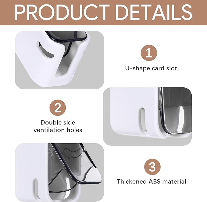 4 PCS Toothbrush Holder Wall Mounted with Cover, Electric Toothbrush Holders for Bathroom (Single-Slot Design), Moisture-Proof and Dust-Proof Organizer for Home and Travel Use(Gray,Brown)