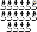 16 Pack Metal Garage Hooks S Hooks Heavy Duty Metal Large S Hooks and Broom and Mop Holder for Mop Shovel Rake Shed Garden Lawn Yard（Black）