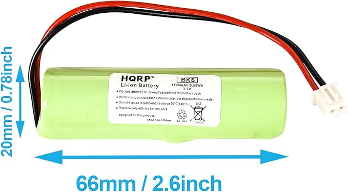 HQRP Battery Compatible with Clorox Scrubtastic Spin Scrubber Brush Cleaner SYNCHKG112061 3.7V 1500mAh Li-Ion