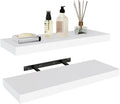 Vervida® White Floating Shelves Bathroom 2 Set of 24 W x 7.9" D Wall Shelves for Kitchen, Bedroom, Storage Shelves for Home Decor, Shelves for Room Invisible Brackets