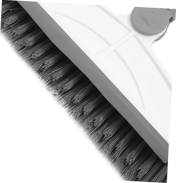 IMIKEYA Rotating Floor Scrub Brush with Long Handle Shaped Corner Seam Cleaner for Hard to Reach Tiles and Grout in Bathroom Kitchen Shower Garage and Patio Cleaning