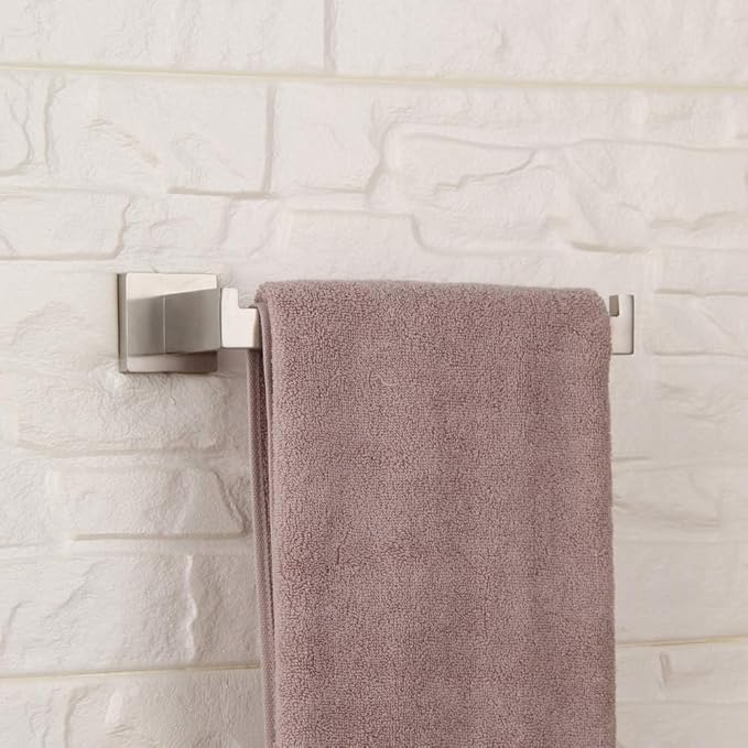 GERZWY Bathroom Hardware Accessories Sets SUS304 Stainless Steel Bath Shower Set 3-Pieces(Robe Hook Toilet Paper Holder Towel Ring) Brushed Finish Contemporary Style FG16567-3LS