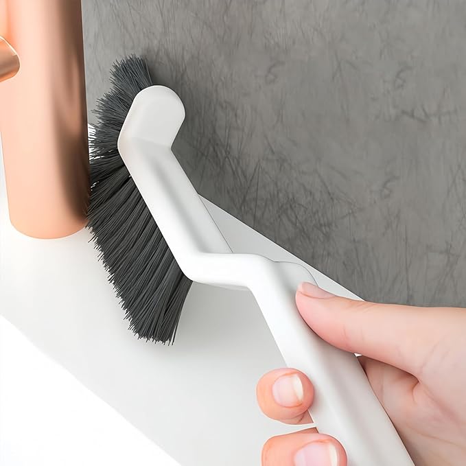 Hard Bristle Crevice Cleaning Brush - Multifunctional Hard Bristle Tools With Long Handle, Cleaning Brush With Handle | Stiff Scrubbing Power For Bathtub Grout, Kitchen Corners, Deck Surfaces, Patio F