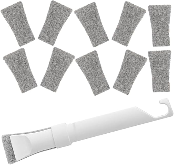 Multi-Purpose Crevice Cleaning Brush Set with Hard Bristles and Scraper, 10 Replacement Kitchen Detail Scrubbing Brushes for Gap, Grout, Sink Corners, and Window Tracks Cleaning