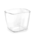 Huang Acrylic Clear Square Mini Wastebasket Trash Can | Garbage Container Bin for Bathrooms, Kitchens, Home Offices | Shatter-Proof, Stylish, Durable and Compact Design