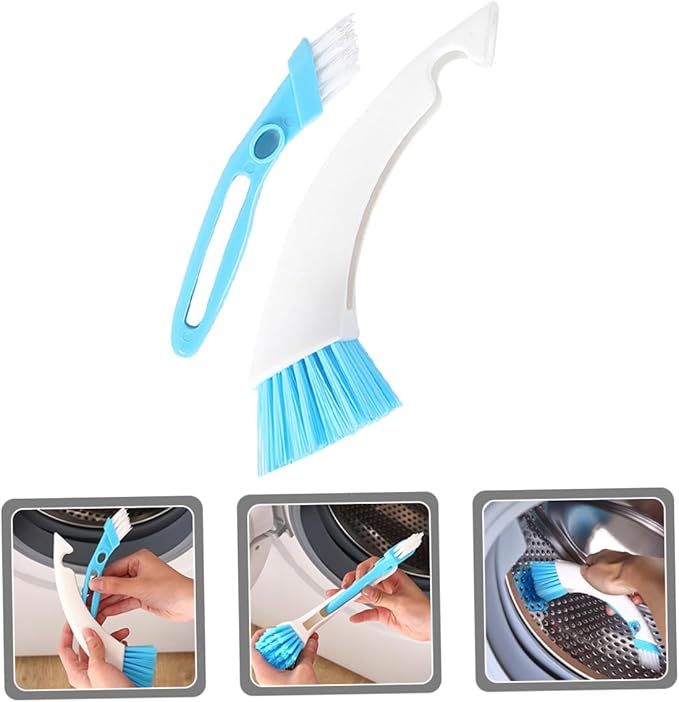 Multi-Functional Small Cleaning Brush with Sturdy Bristles for Washing Machine Bathroom Floor and Grout Crevice Cleaning Compact Design for Easy Grip and Reusable Random Color