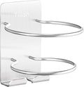 Hair Dryer Holder Wall Mount, Blow Dryer Holder Self Adhesive, SUS 304 Stainless Steel, Bathroom Hair Tool Organizer Rack, Silver