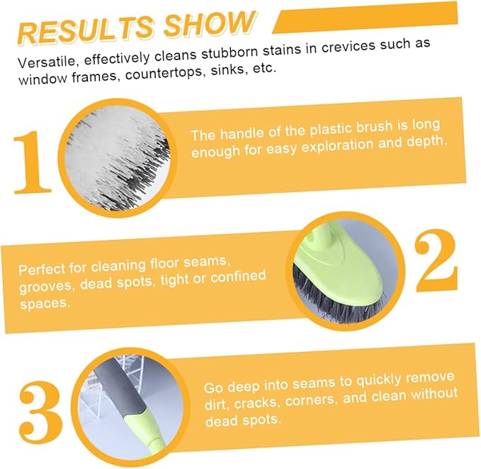 Mobestech Floor Brush Groove Corner Brush Floor Scrub Home Groove Gap Washing Grout Handle Scrub Kitchen Carpet Tile Bottle Plastic Clean
