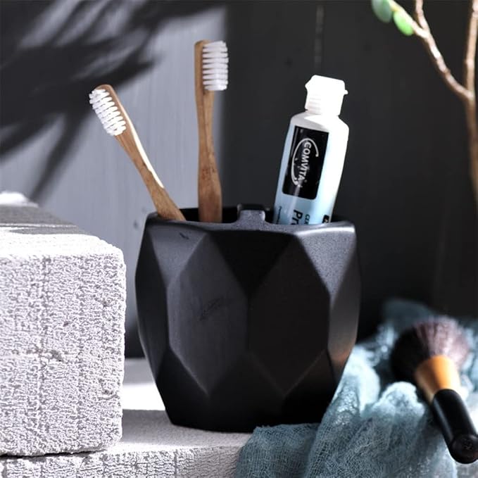 Ceramic Bathroom Accessory Sets Decoration Mouthwash Cup Toothbrush Holder Shampoo Dispenser Toilet Shower Organizer