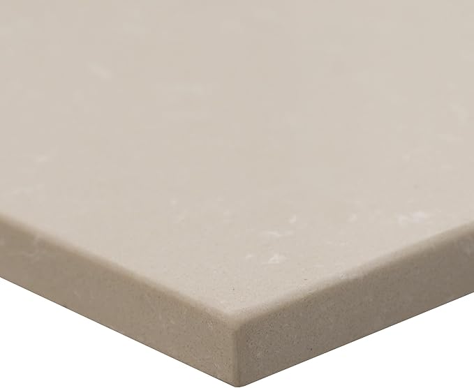 MSI Cosmic Sand Vanity Top with Under Mount Rectangle Ceramic Sinks, Engineered Marble Stone, 4" CC Faucet Holes, 49"X22"