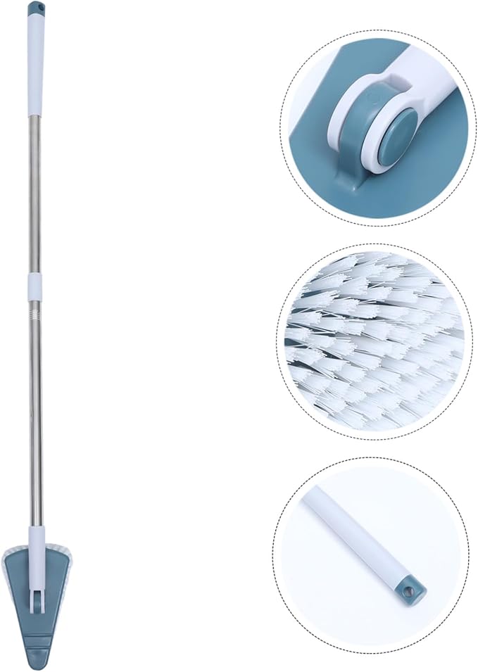 Premium Hard Bristle Floor Brush with Long Handle for Bathroom and Kitchen Cleaning Abs and Stainless Steel Construction Practical Swivel Mechanism for Corners and Grout Lines
