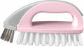 Detachable Cleaning Brush Handheld Brush Gap Brush Stiff Heavy-Duty Scrub Brush for Tile,Carpet,Bathroom Tubs,Grout,Blinds,Carpet,Shoes,Kitchen Sink (Pink)