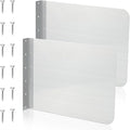 Therwen 2 Pcs Stainless Steel Side Splash Guard for Kitchen Sink 15 x 12 Inch Wall Mount Guard with Screws Commercial Restaurant Bar Hand Wash Sink and Compartment Prep Splash Protector Supply