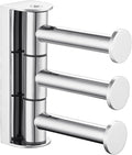 APLusee Triple Swivel Coat Hook, 304 Stainless Steel Polished Chrome Towel Hook for Bathroom with Multi 3 Arms, Wall Mounted