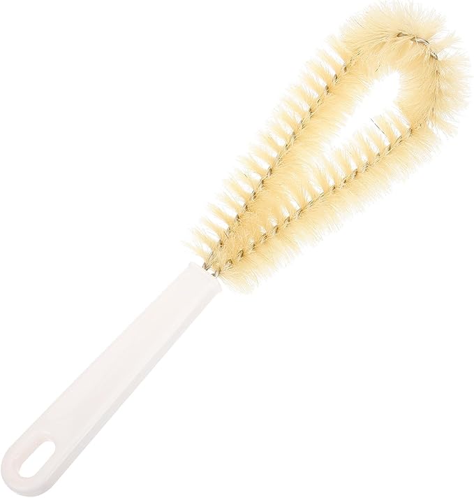 Bottle Cleaning Brush with Long Handle L-Shaped 90° Bend Cup Cleaner for Bottles and Mugs Sturdy Nylon Bristles Kitchen Brush and Water Cups