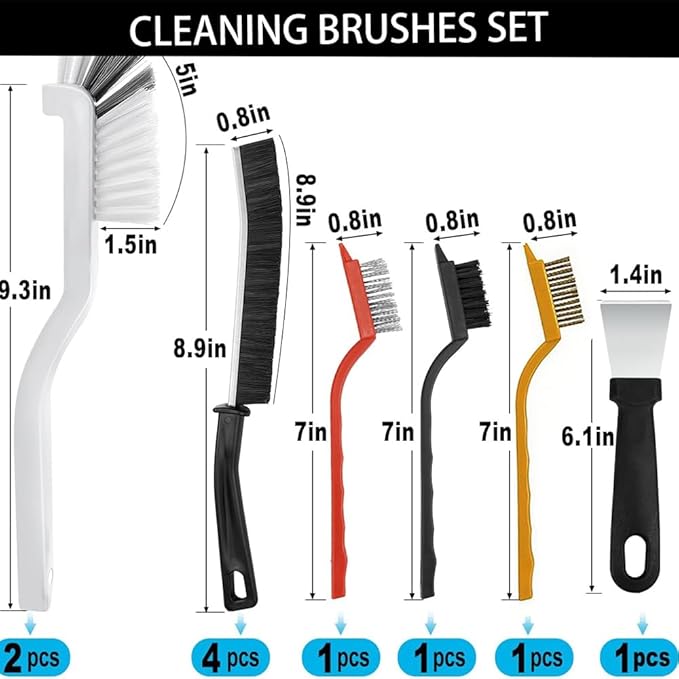 12Pcs Crevice Cleaning Brush, CTEWRT Multifunctional Hard Gap Cleaning Brush Kits, Cleaning Tools for Household Use,Window Tracks,Kitchen,Bathroom,Faucets, and Toilets
