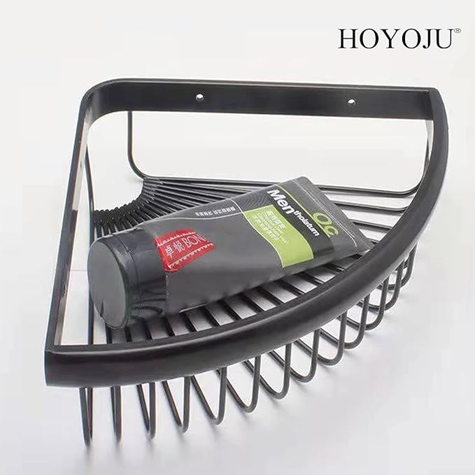 Corner Shower Basket Brass Shower Caddies for Bathroom Corner Caddy Bathroom Shelf Organizer Matte Black