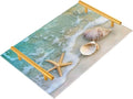 Beach Shell Vanity Tray Acrylic Bathroom Countertop Tray Ocean Decorative for Kitchen Desk Organizer Makeup Storage Tray