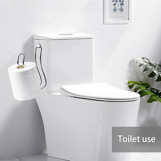 Toilet Paper Holder, Over The Tank Toilet Paper Holder, Toilet Paper Roll Holder, Bathroom Toilet Paper Storage（Chrome）