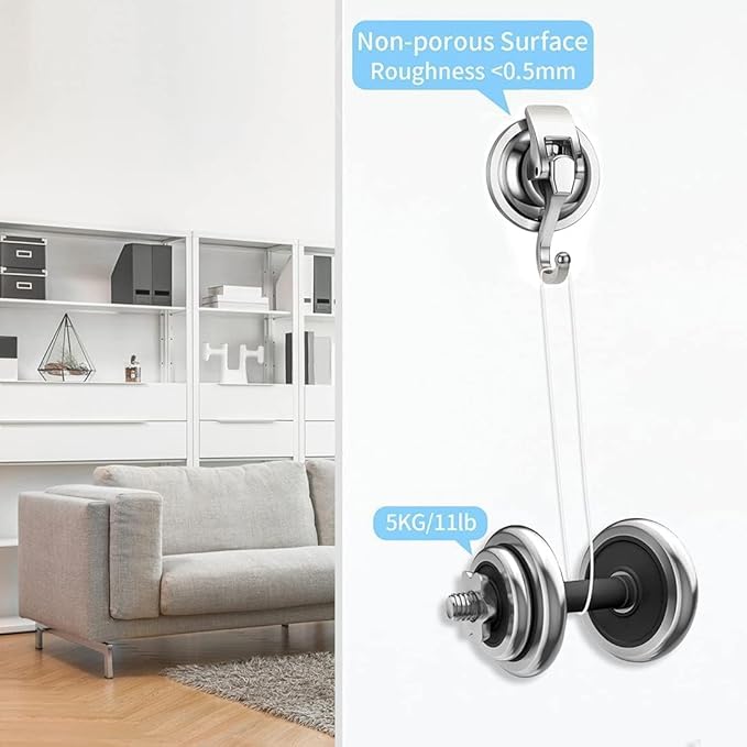 Shower Caddy, Suction Cup Shower Shelf with Hooks, Shower Organizer Rust Proof SUS304 Stainless Steel, Silver