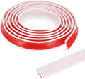 PATIKIL 79 Inch Collapsible Shower Threshold Water Dam Guard, Shower Stopper Barrier Self Adhesive Sink Splash Guard for Frameless Shower Door Bottom, White (0.8"Wx0.5"T)
