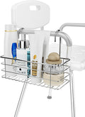Bathroom Shower Organizer, Chair Upper Hanging Shelf, 304 Stainless Steel Seat Storage Shelf for Elderly Disabled Shower Chair Bench with Armrests