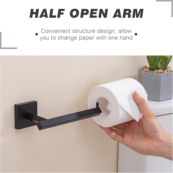 TVDEX Black Toilet Paper Holder Toilet Paper Roll Holder Bathroom Toilet Tissue Holders Wall Mount