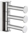 APLusee Brushed Nickel Swivel Coat Hook, 304 Stainless Steel Swivel Towel Hook for Bathroom with Multi 3 Rotating Arms, Wall Mounted