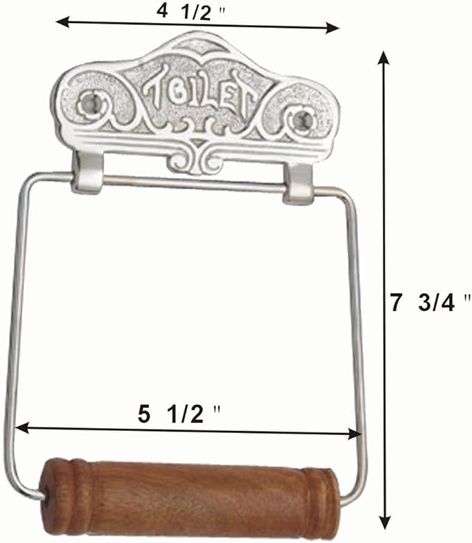 Renovators Supply Toilet Paper Holder - Antique Wall Mount Toilet Paper Holder - Sanitary Paper Holder - Vintage Bathroom Decor - Colonial Tissue Holder - Silver, Victorian, Pack of 1