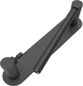 Adhesive Toilet Paper Holder Matte Black Double Post Pivoting Bathroom Toilet Tissue Holder Roll Holder Stick On No Drilling Stainless Steel and Zinc Alloy