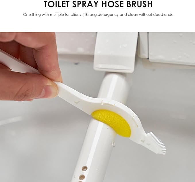 3 Pack Cleaning Brushes, 5.51in Crevice Cleaning Brush, Toilet Dedicated Clean Brush, Multi- Scrubber for Shower Tiles, Kitchen Grout, Corners, Includes Curved Sponge, Scraper