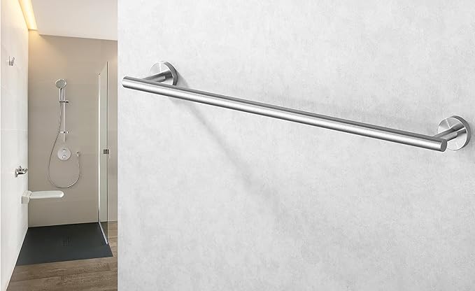 24 Inch Towel Bar 2 Pack for Bathroom 9/12/16/24/28/33 Inch Kitchen Hand Towel Holder Brushed Nickel Stainless Steel 304 RUSTPROOF Wall Mount Towel Rod 2 of Pack (2, Brushed Nickel, 24 Inch)