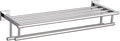 Bathroom Towel Rack Polished Chrome, Angle Simple SUS304 Stainless Steel Bath Towel Bar with Shelf for Wall 23.62 Inches
