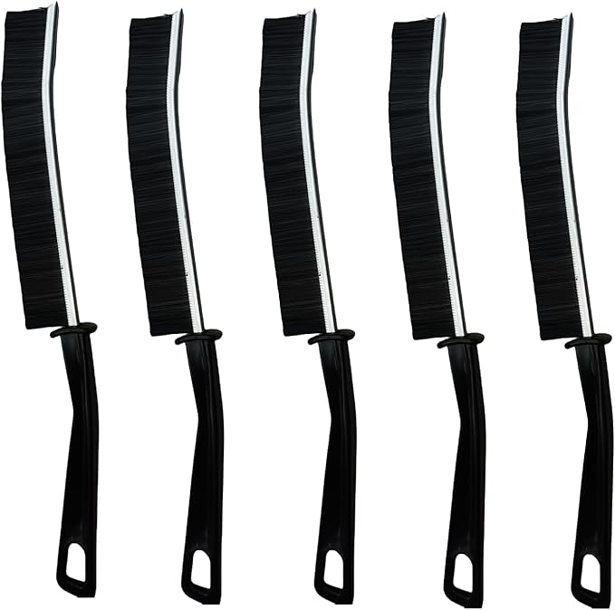 6PCS Crevice Cleaning Brush,Gap Cleaning Brush, Slim Flat Curved Brush for Narrow Gaps,Deep Crevices and Small Spaces,Hard Bristle Brush,Easy to Clean, No Residue, Kitchen & Bathroom Cleaning